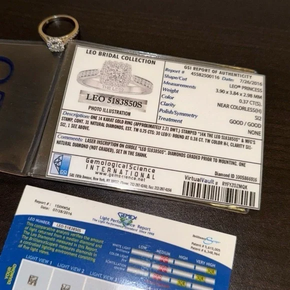 The Leo Diamond 1ctw Natural Diamond 14K Gold Engagement Ring & Band Set Sz7.5 - Picture 6 of 16